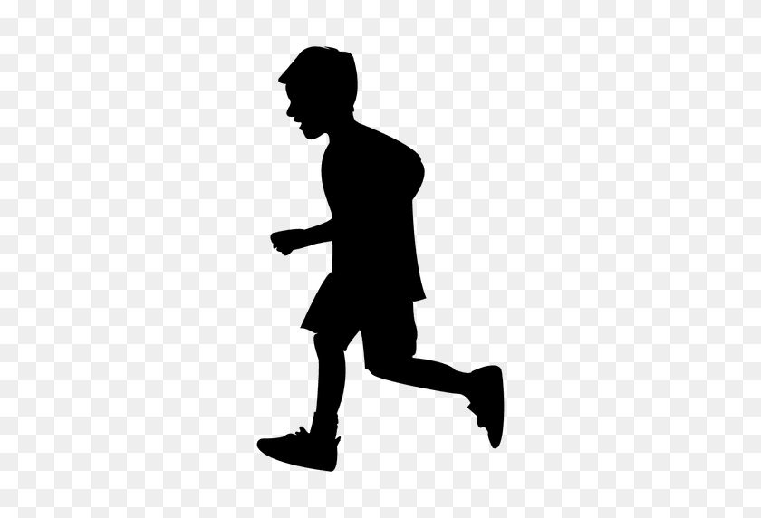 512x512 Child Running Silhouette - Silhouette PNG
