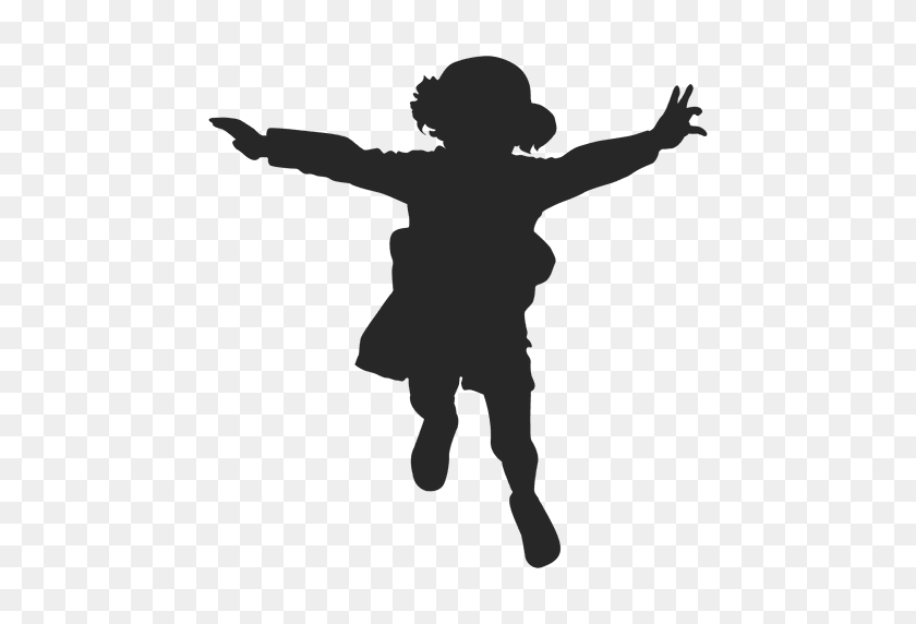 512x512 Child Silhouette Jumping Clip Art - Jumping Jacks Clipart