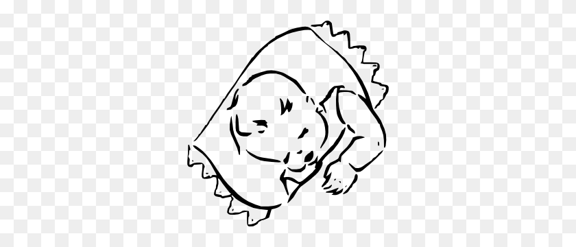 294x300 Child Sleeping Clipart - Baby In Blanket Clipart