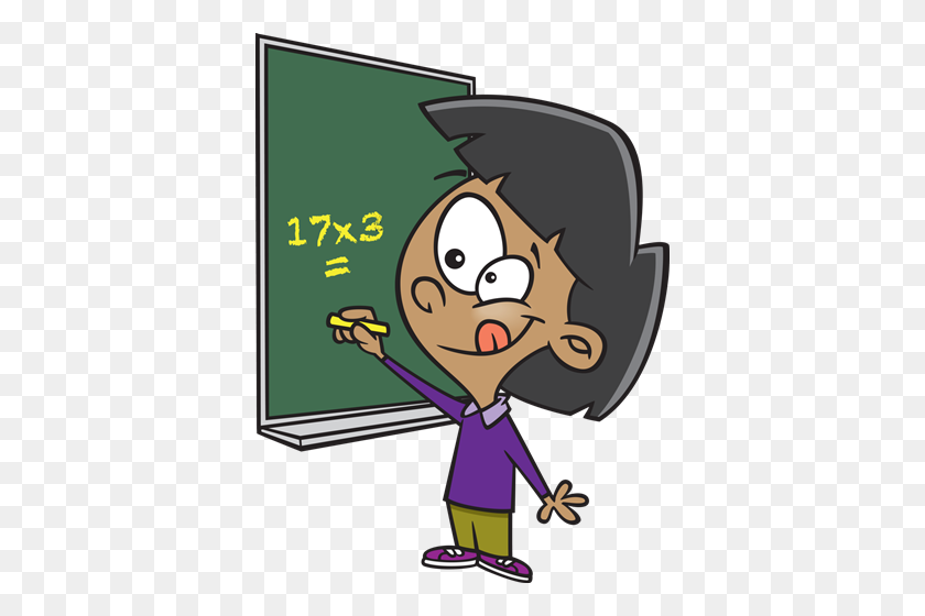 376x500 Ребенок Борется С Математическими Фактами Amazing Wiz Kids - Пробивающийся Ученик Клипарт