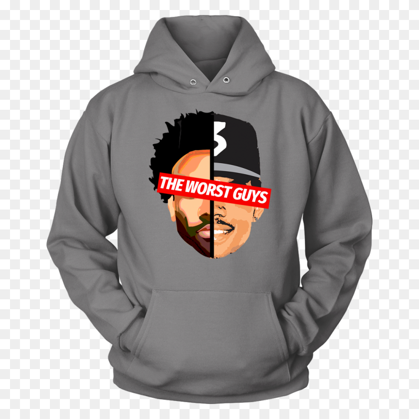 1024x1024 Childish Gambino Chance The Rapper The Worst Guys Hoodie - Chance The Rapper PNG