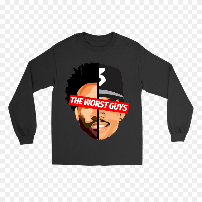 1024x1024 Childish Gambino Chance The Rapper The Worst Guys Long Sleeve - Chance The Rapper PNG