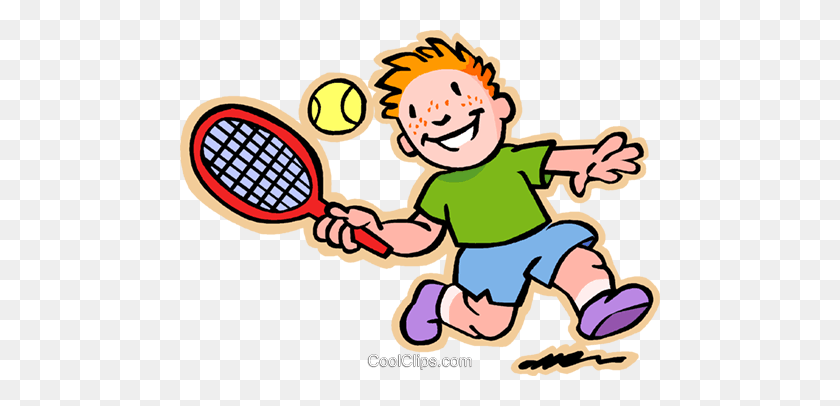 480x346 Children - Play Tennis Clipart