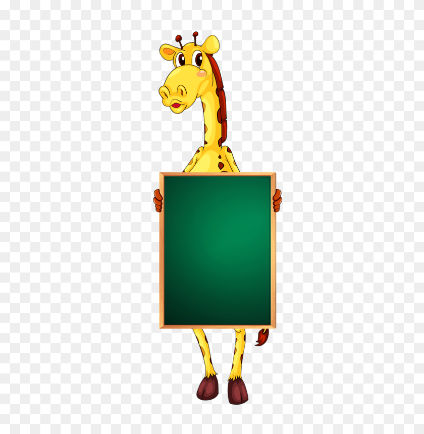327x800 Children Clipart Giraffe, Clip Art And Scrapbook - Blackboard Clipart