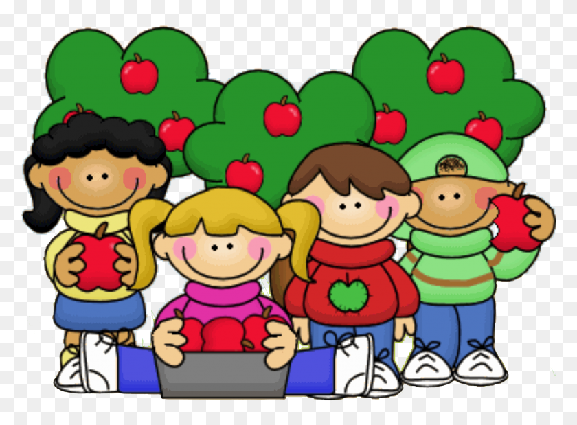 2222x1594 Los Niños Comiendo Manzanas Stock Vector Art Istock Niño - Comido Manzana Clipart