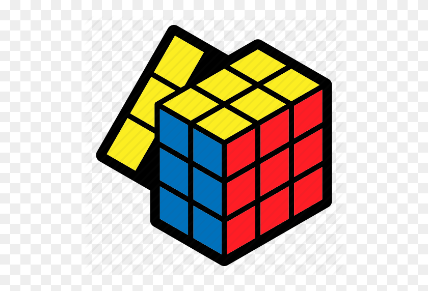 512x512 Children, Game, Position, Problem Solving, Puzzle, Rubik's Cube - Rubix Cube Clipart