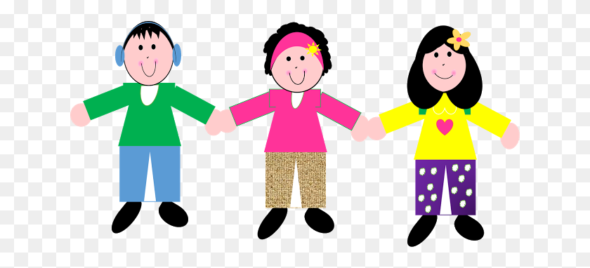 640x322 Children Holding Hands Clipart Free Cliparts Free - People Holding Hands Clipart