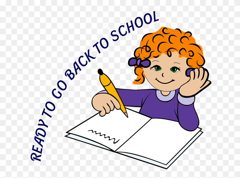 640x563 Children Writing Clipart Free Clip Art - Go To School Clipart
