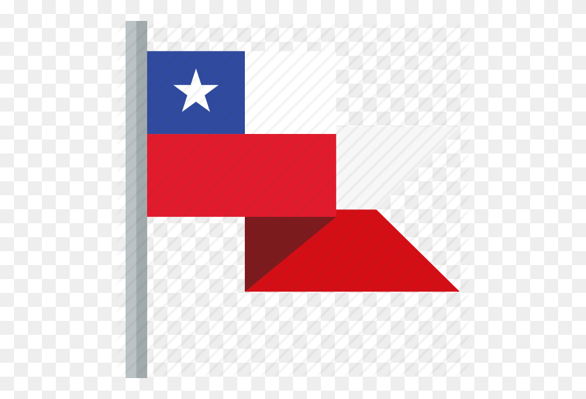 512x512 Chile, Icono De La Bandera - Bandera De Chile Png