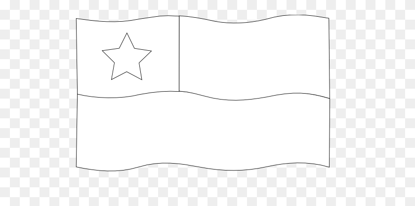 555x358 Bandera Chilena En Blanco Y Negro - Bandera En Blanco Y Negro Clipart