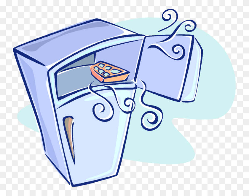 753x600 Холодильник С Морозильной Камерой - Клипарт В Шахматном Порядке