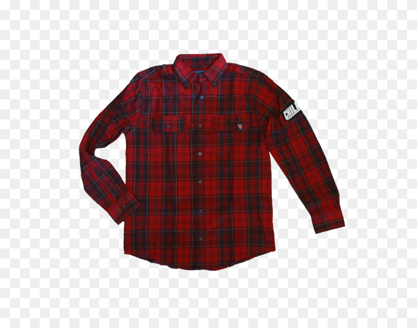 560x600 Chill Vibes Friends Red Flannel - Flannel PNG