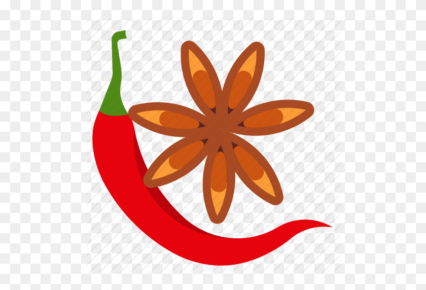 512x512 Chilli, Pepper, Spices, Star Anise Icon - Spices PNG