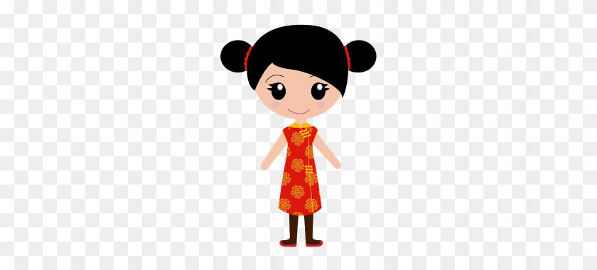226x320 China Clipart Chinese Kid - Boy And Girl Clipart
