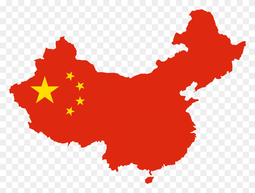 2274x1680 Значки Флага На Карте Китая Png - Карта Китая В Png