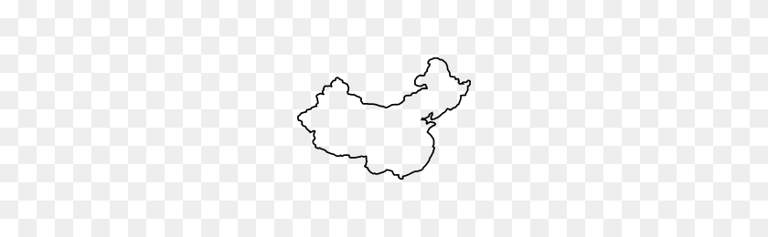 200x200 China Mapa De Los Iconos Del Proyecto Sustantivo - Mapa De China Png