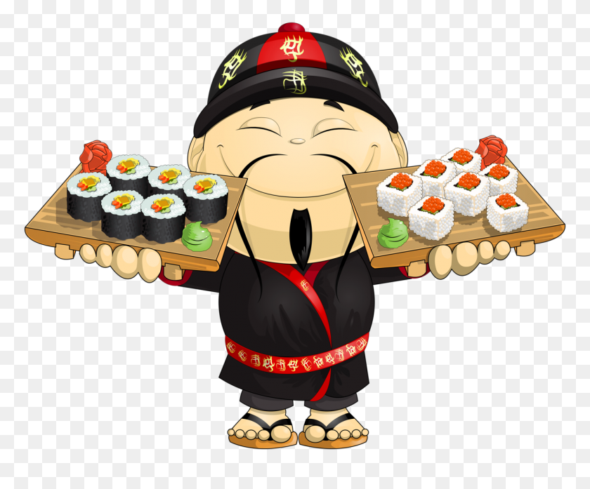 1280x1046 China Sushi, People And Funny People - Sushi Clipart PNG