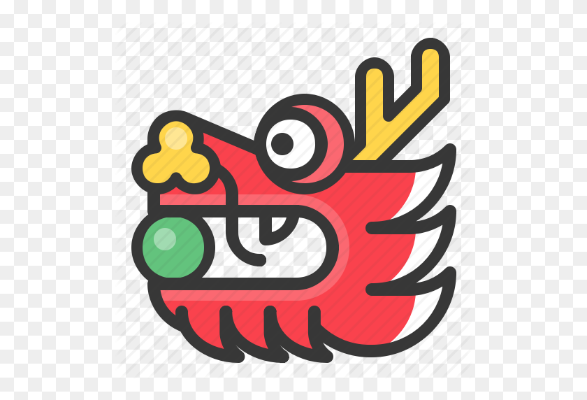 512x512 Chinese, Dragon, Head, New, Year Icon - Dragon Head PNG