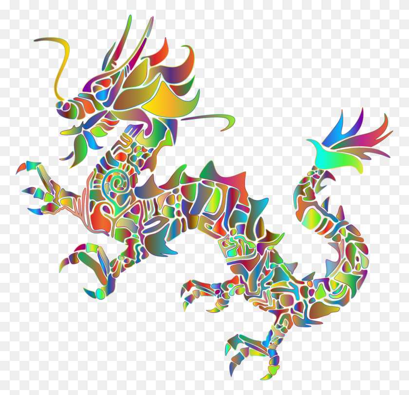 776x750 Dragón Chino Silueta De Una Criatura Legendaria Dibujo Gratis - Dragón Chino Png