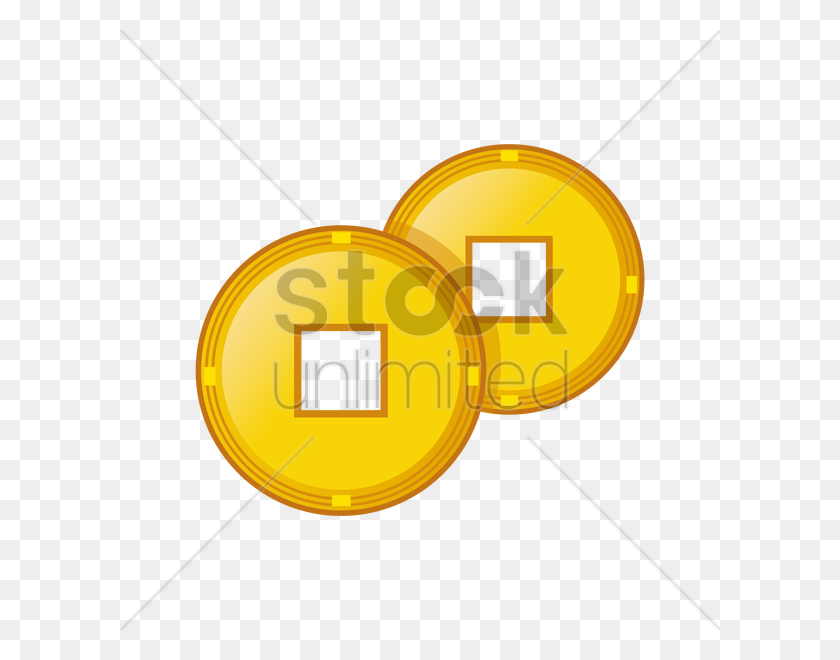 600x600 Chinese Gold Coins Vector Image - Gold Coin PNG