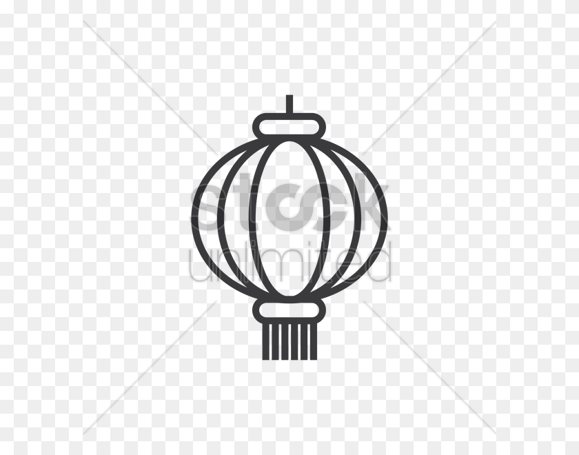 600x600 Chinese Lantern Vector Image - Cable Car Clipart