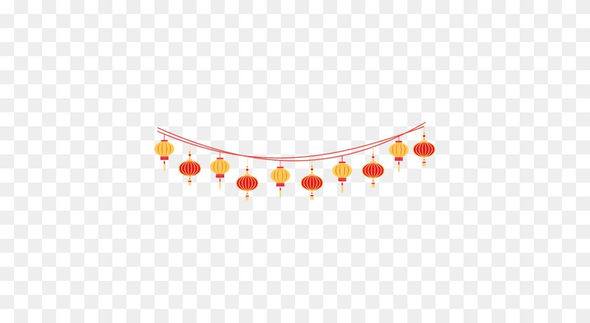 400x400 Chinese New Year Garland Transparent Png - Chinese PNG