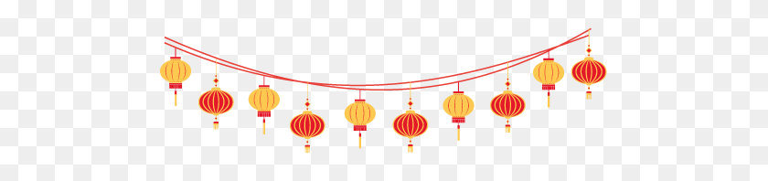 489x138 Chinese New Year Garland Transparent Png - Garland PNG