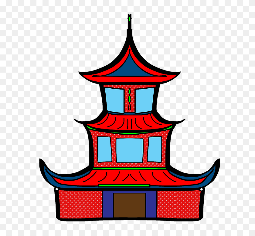 647x720 Chinese Pagoda Clip Art Free Cliparts - Pagoda Clipart