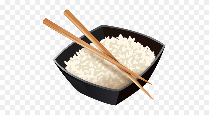 500x401 Chinese Rice And Chopsticks - Rice PNG