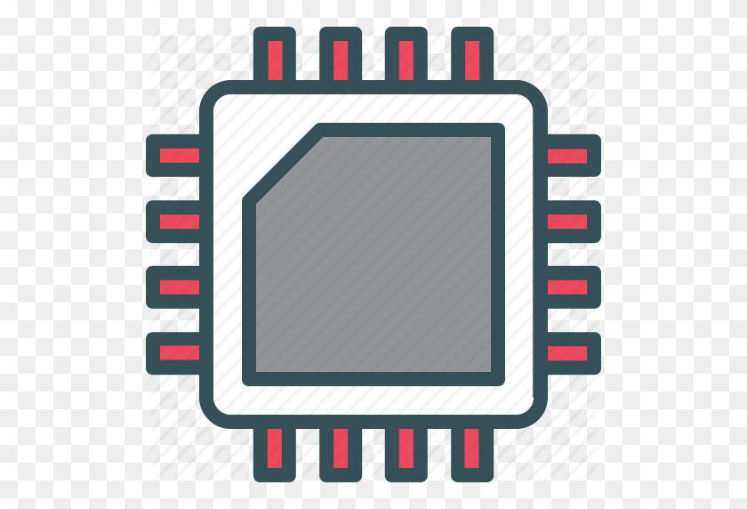 512x512 Chip, Circuito, Placa De Circuito, Computadora, Icono De Hardware - Placa De Circuito Png