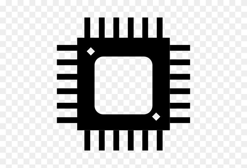 512x512 Chip, Computadora, Cpu, Dispositivo, Frecuencia, Microchip, Icono Del Procesador - Microchip Png