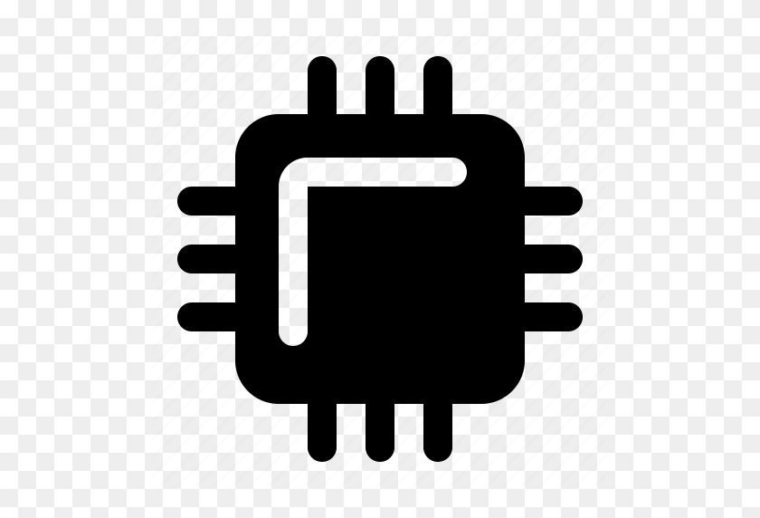 512x512 Chip, Computadora, Microchip, Icono De Tecnología - Microchip Png