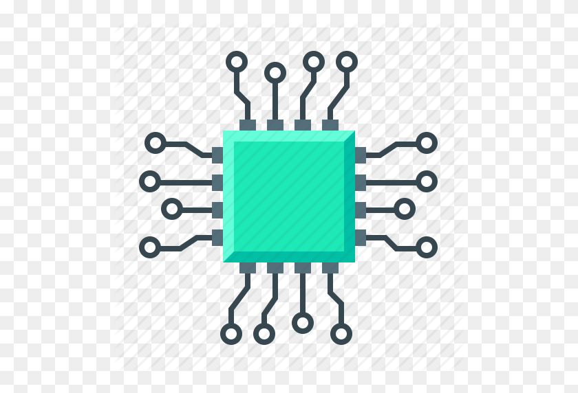 512x512 Chip, Cpu, Hardware, Microchip, Programming Icon - Microchip PNG