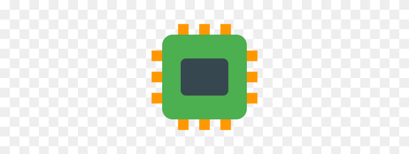 256x256 Icono De Chip Myiconfinder - Microchip Png