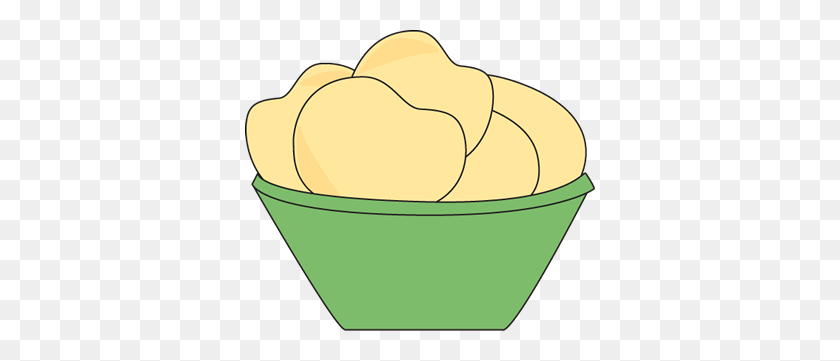 350x301 Chips And Dip Clip Art Image Blue Bowl Filled With Dip And Potato - Ice Cream Bowl Clipart