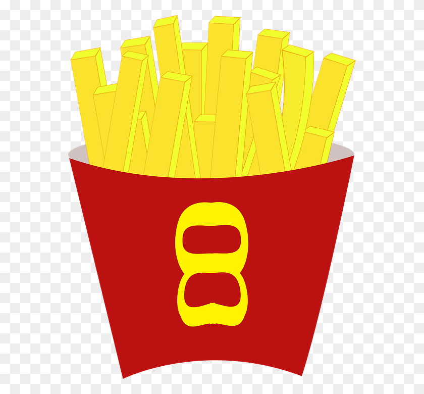 570x720 Chips Clipart Appetizer - Unhealthy Food Clipart