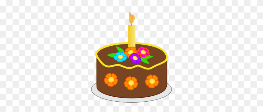 258x298 Chocolate Birthday Cake Clip Art - Birthday Cake Clip Art