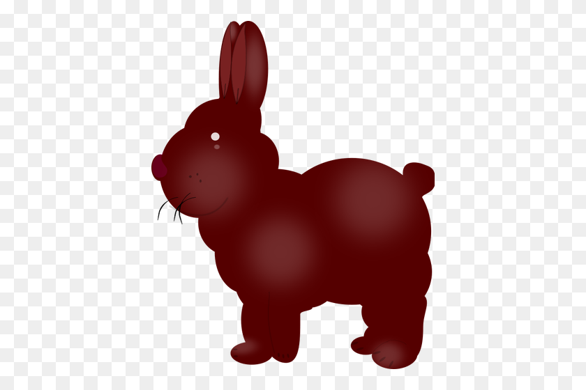406x500 Chocolate Bunny Vector Image - Rabbit Face Clipart