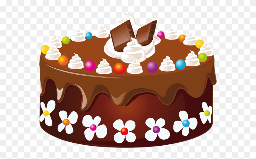 600x464 Шоколадный Торт Png Клипарт Изображение Клиппарт - День Рождения Торт Png