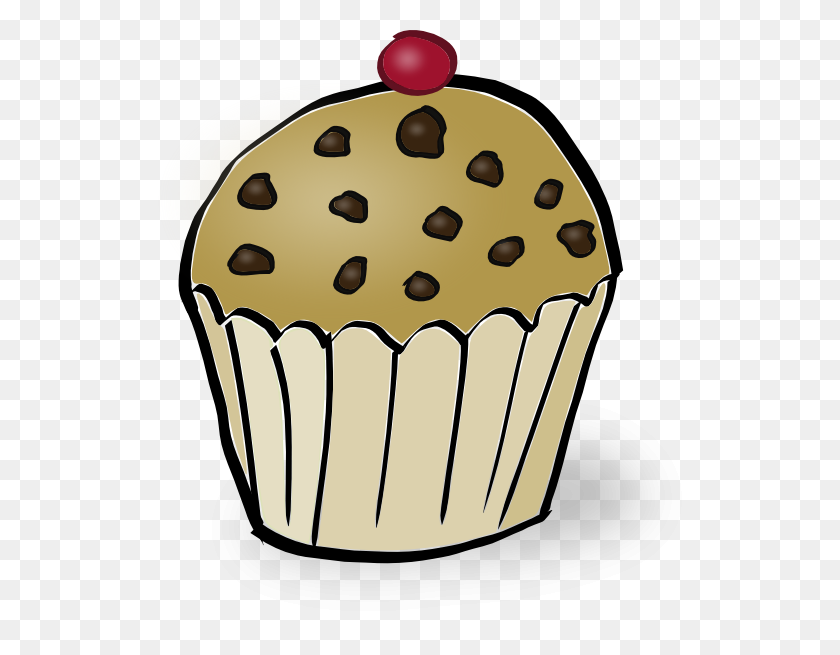 570x595 Chocolate Chip Muffin Clip Art - Chocolate Cupcake Clipart