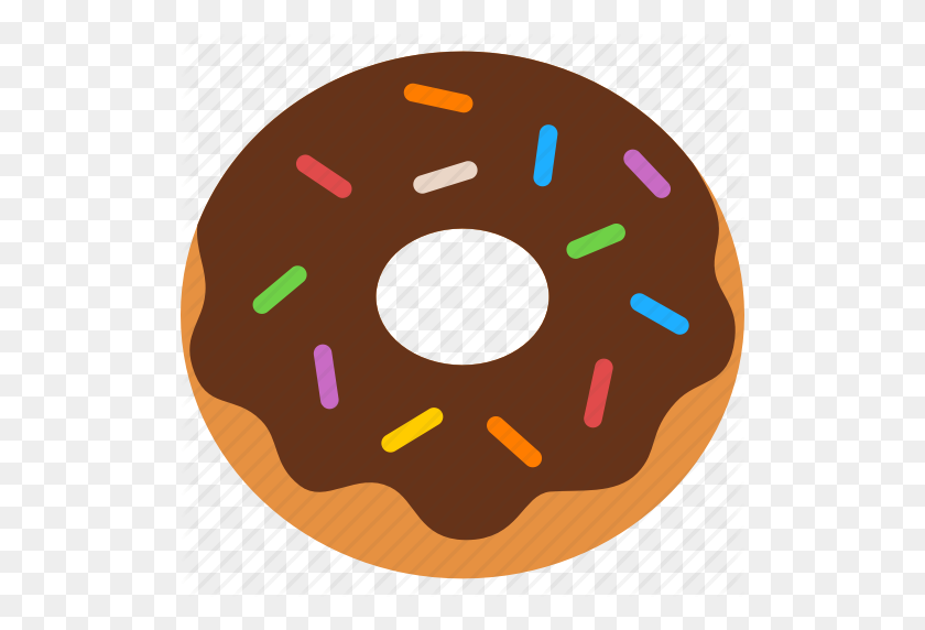 Chocolate, Dulces, Postre, Donut, Donut, Glaseado - Sprinkle Donut Clipart