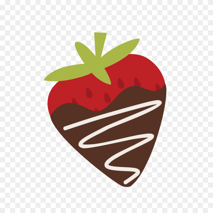 800x800 Chocolate Strawberry Clipart - Chocolate Clipart