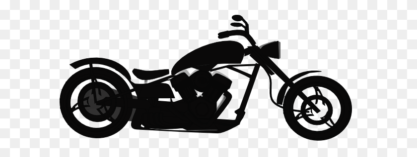 600x258 Chopper Clipart Harley Motorcycle - Motorcycle Clipart Free