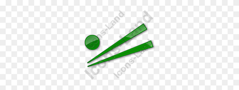256x256 Chopsticks Plain Green Icon, Pngico Icons - Chopsticks PNG