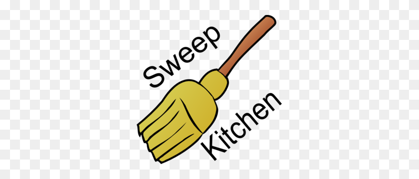 291x299 Chore Sweep Kitchen Clipart - Demo Clipart