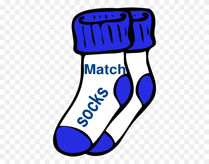 414x599 Chores Blue Match Socks Clip Art - Putting On Pajamas Clipart