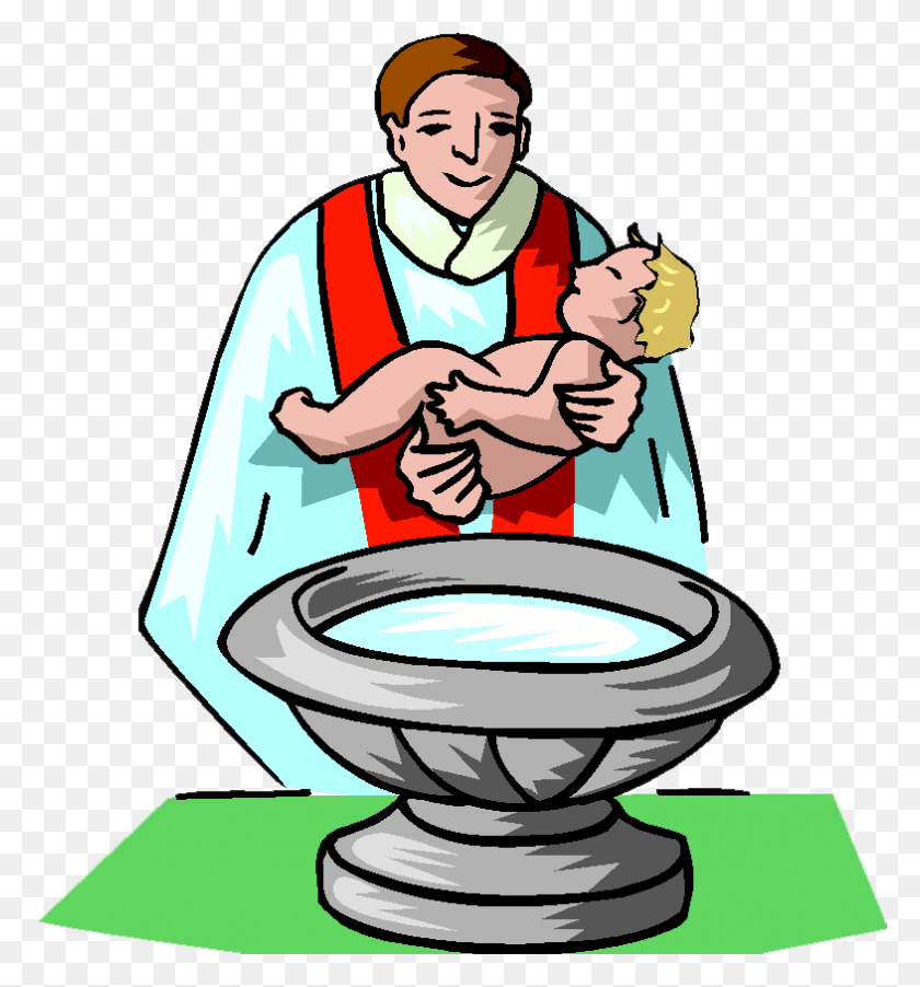 785x848 Крещение Христа - Клипарт Сенбернар