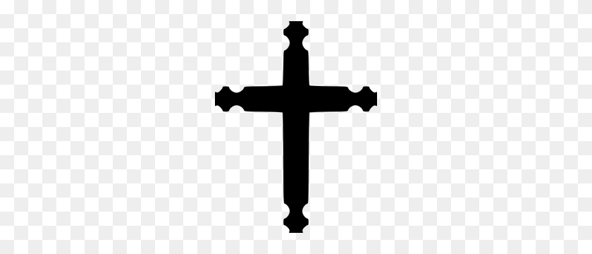 230x300 Christian Clipart Cross - Religious Easter Clipart Black And White