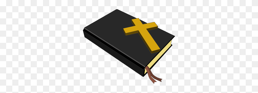 300x244 Christian Clipart Cross With Bible - Holy Bible Clipart