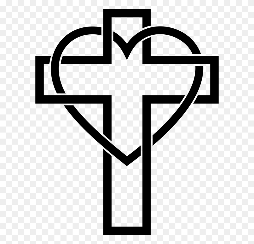 606x750 Христианский Крест Христианство Религия Священного Сердца - Священное Сердце Клипарт